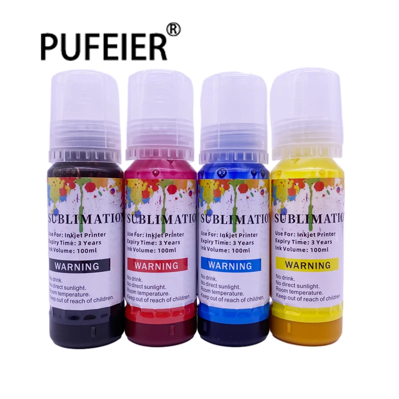 70ML Bottle Refill Sublimation Ink For Epson Ecotank Inkjet Printer 512 502 522 542 544 504 105 106 103 101 001 003 Printing Ink