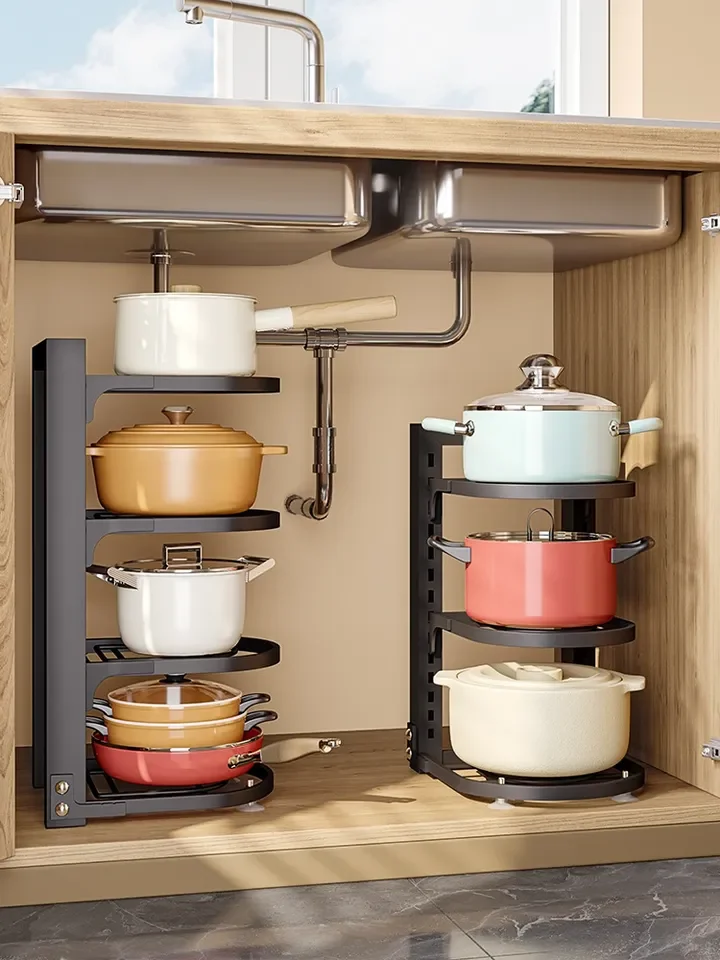 2 /3/4  Tiers Basket Rotate Home Dish Drainer Dryer   for Kitchen  Dish Drainer Rack  Drawer