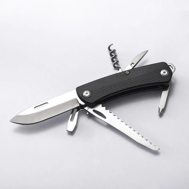 Mutil Knife Portable 440Stainless Steel Swiss Pocket Knives Multitool With Plastic Handle