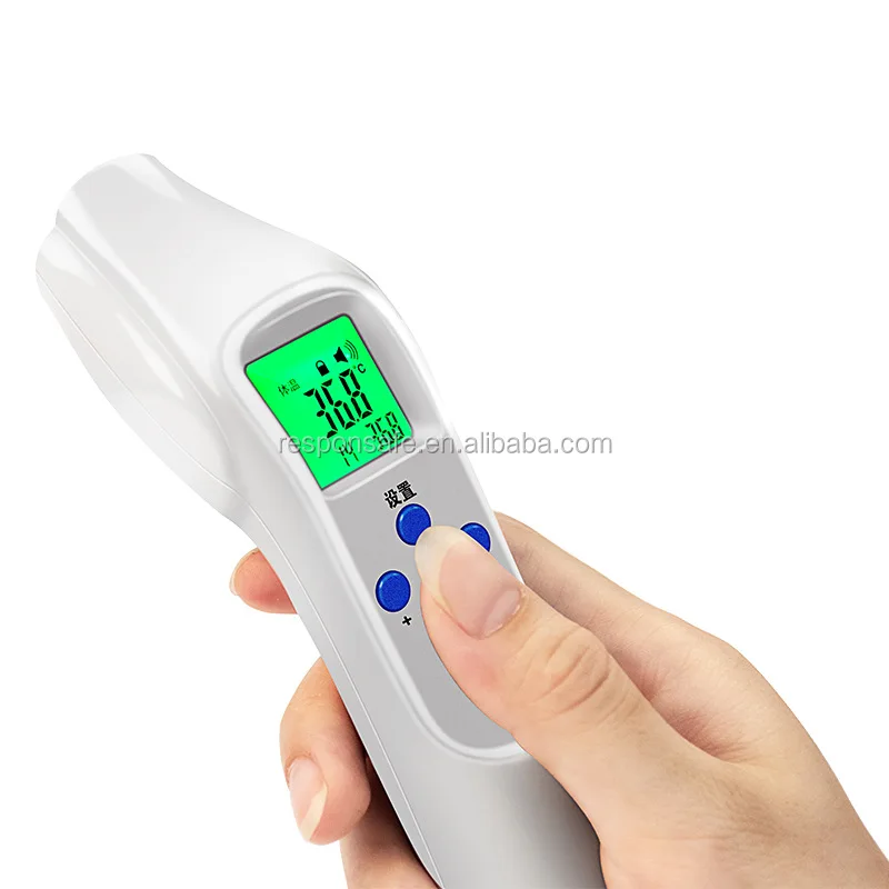 Thermometry Product Name Digitalthermometer in hand Measure the forehead