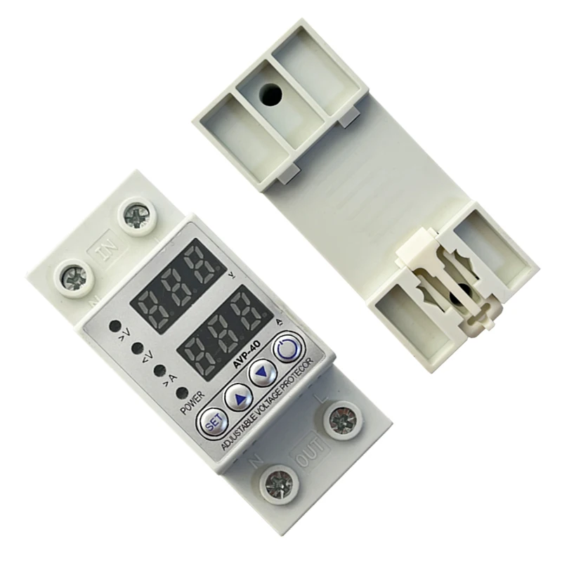 OKYN220317-69 40A 230V Din Rail Adjustable Over Under Voltage Protective Device Protector Relay Over Current Protection Limit