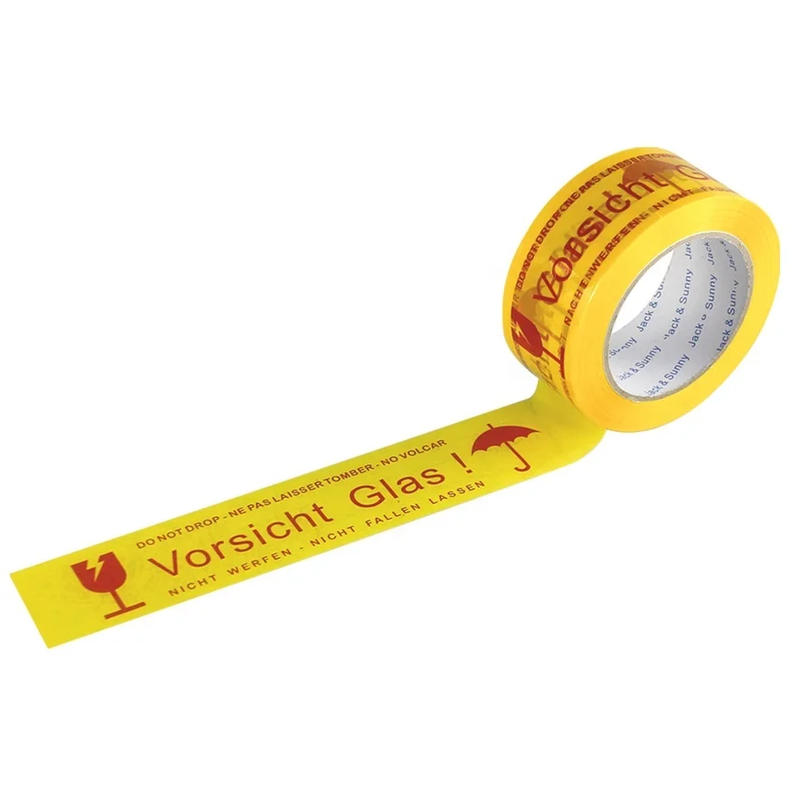 Factory Customised Own Branded Promotional Printed Logo Packing Shipping BOPP Packaging Fragile Tape OPP Box Film Tape