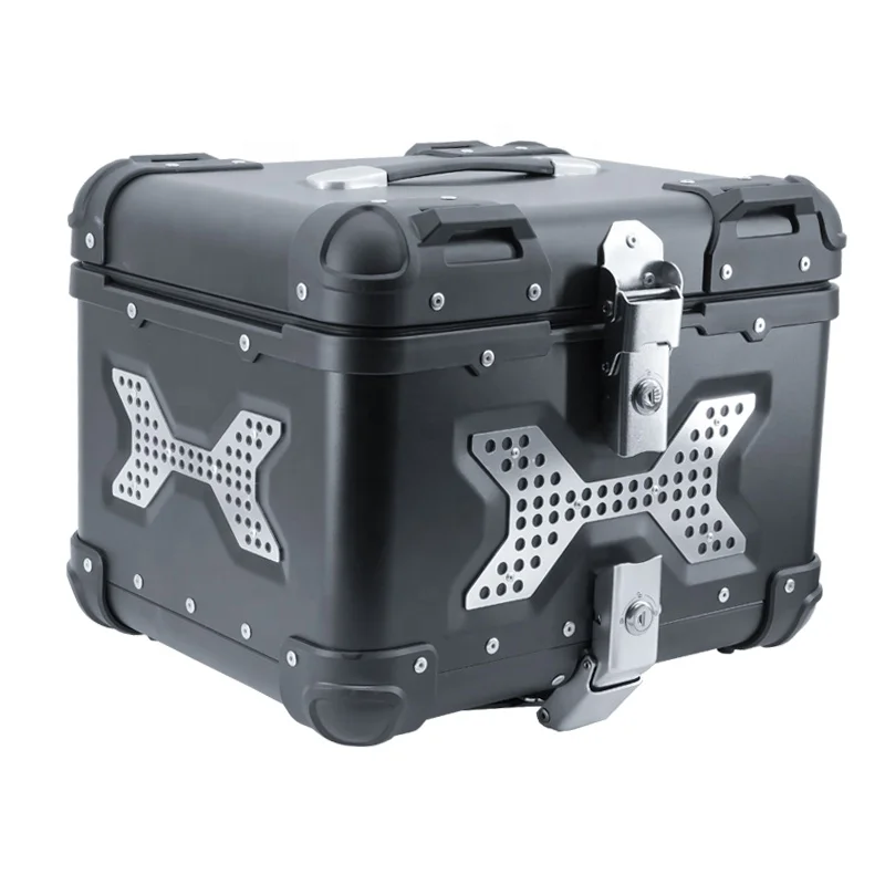 DUHAN  45L 3X Motorcycle Tail Box Rear Tail Luggage Box Motorbike Aluminum Box