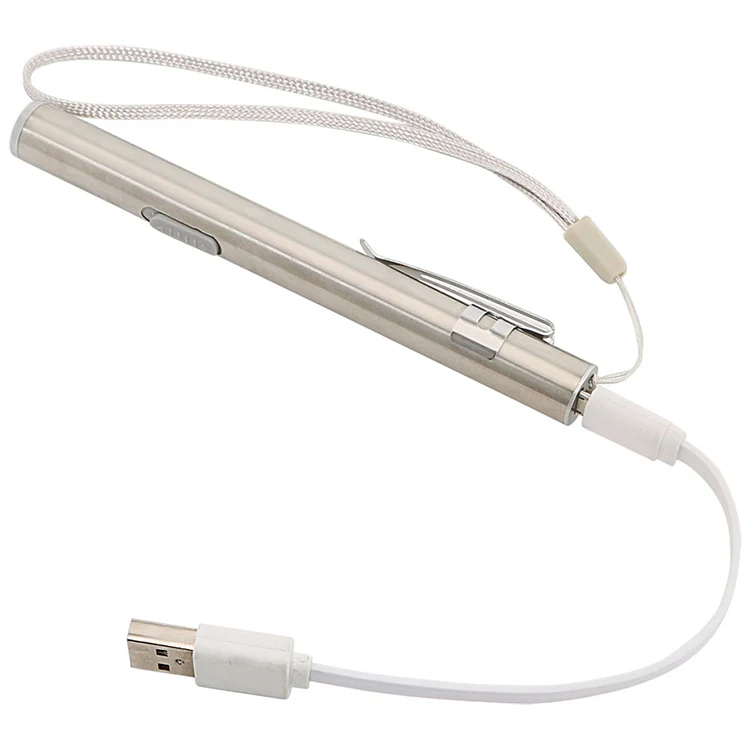 doctor promotional gifts pen clip pocket kids mini bulk led keychain flat led cheap flashlight with usb charger rechargeable