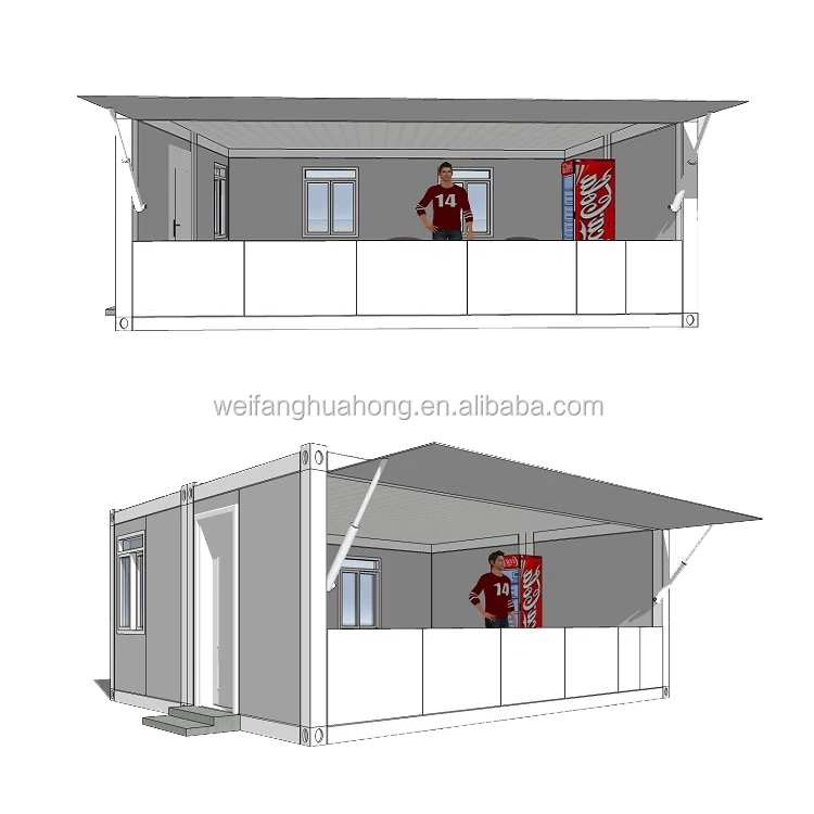 2020 sample building sturdy frame  big house container house having a large space
