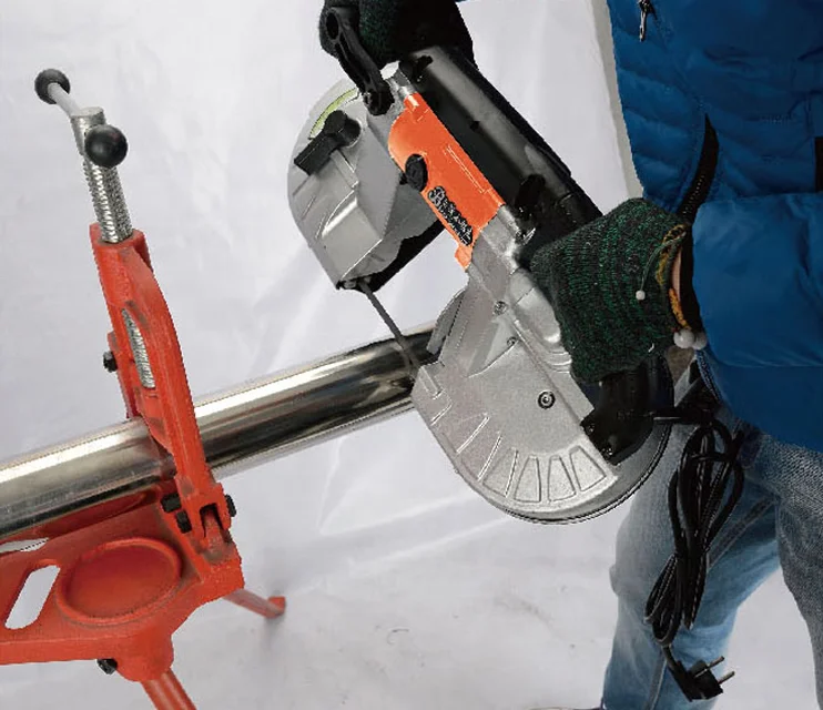 
SAWPOWERKING 114mm Portable Wood Cutting Machine Cutting Table Saw Machines Band Pipe Metal Pvc 60-102m/min 0.65mm 13.5kg 6.5kg 