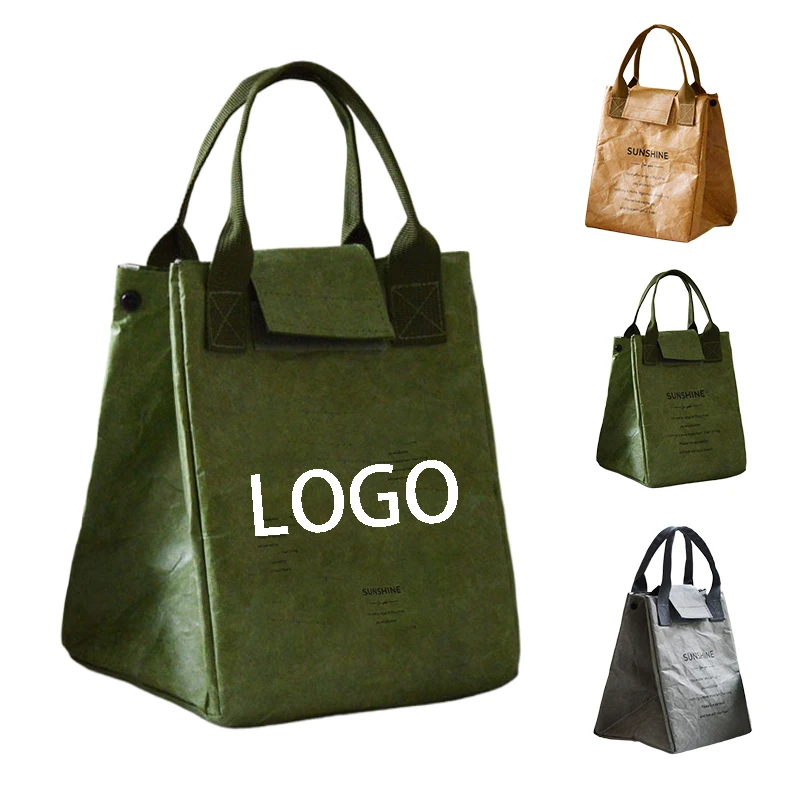 DICHOS Cooler Bag Pearl tyvek Waterproof Insulation Japanese Lunch Box Handbag Aluminum Foil Bento Bag for Office Workers