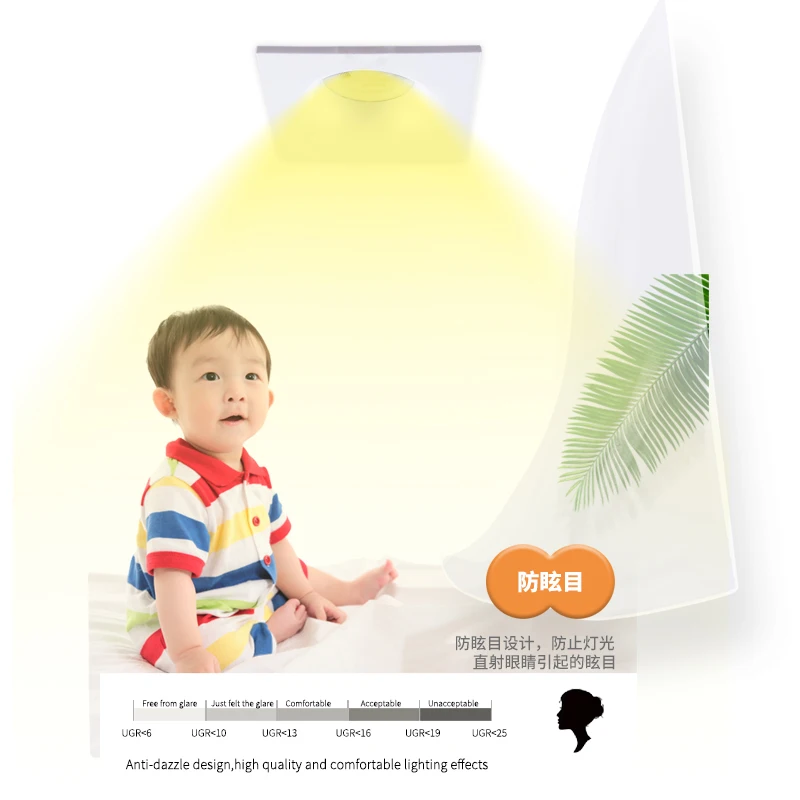 Hotel Ceiling Square Anti Glare Bbc Ip65 Waterproof Fireproof Recessed Downlight