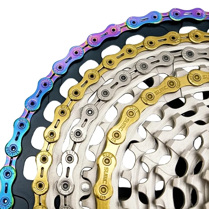 SUMC Bicycle Chain 6 7 8 9 10 11 12 Speed 9s 10s 11s 12s Titanium Ultralight MTB Mountain Road Bike Chains for Shimano SRAM Part