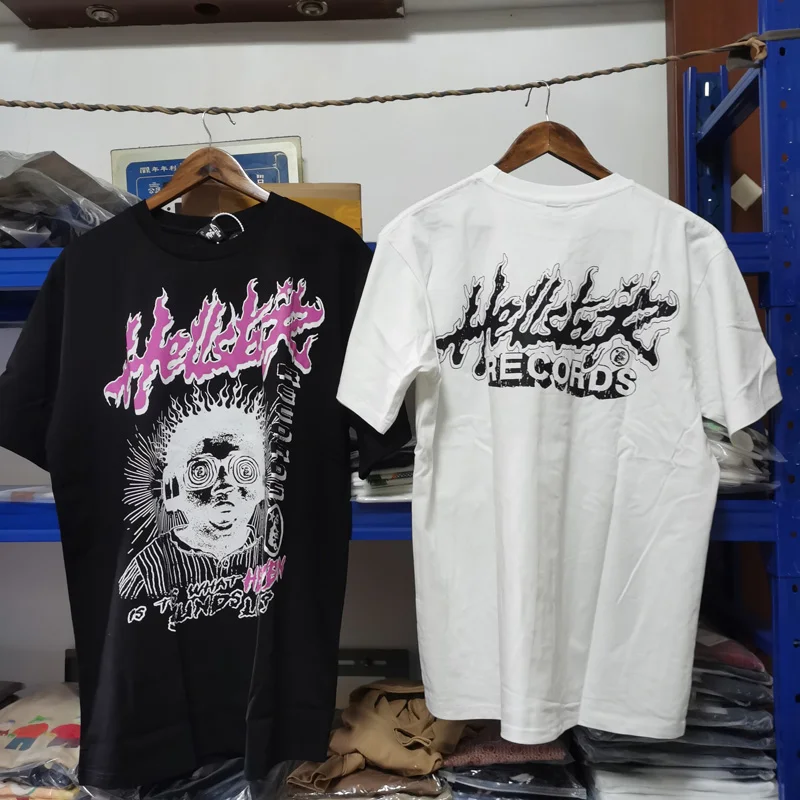 new arrival high quality Hellstar men t shirt streetwear Hip Hop Fashion Alphabet Print Men T shirt