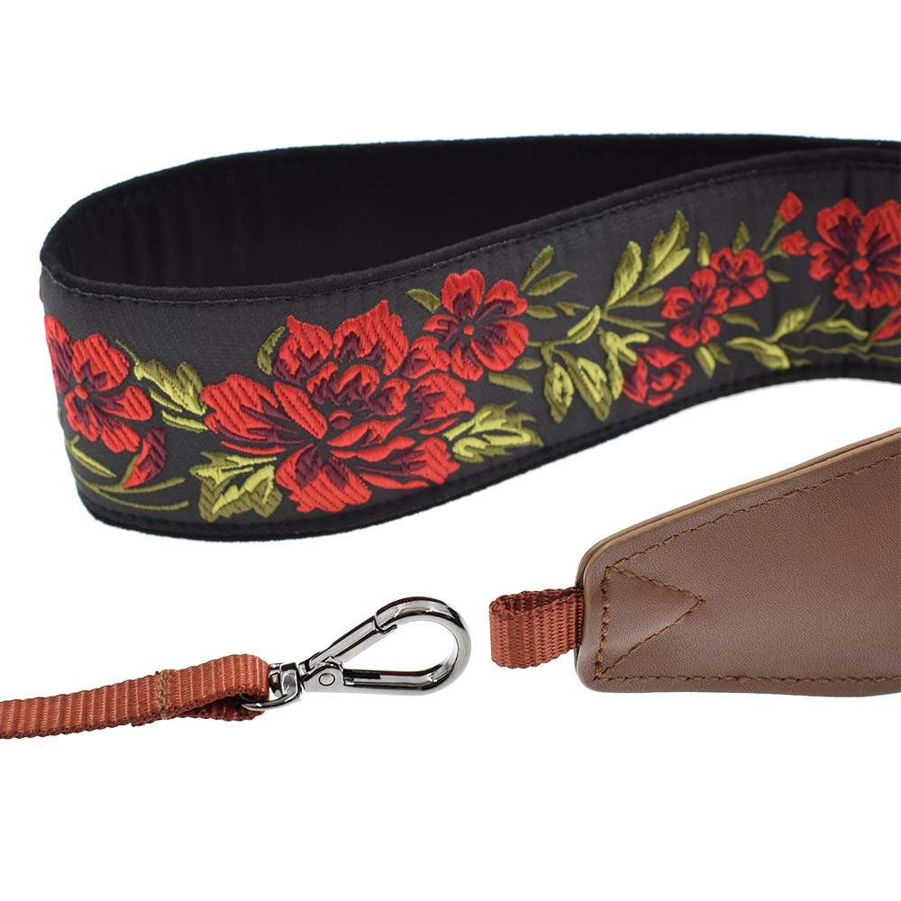 
Promotional Sale Vintage Colorful Custom Embroidered DSLR Camera Straps 