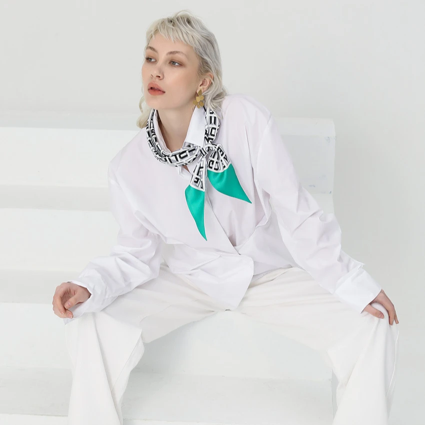 Оптовая продажа, шарф с цифровой печатью, индивидуальный дизайн, Весенняя повязка на голову для девушек, саржевый Шелковый шарф