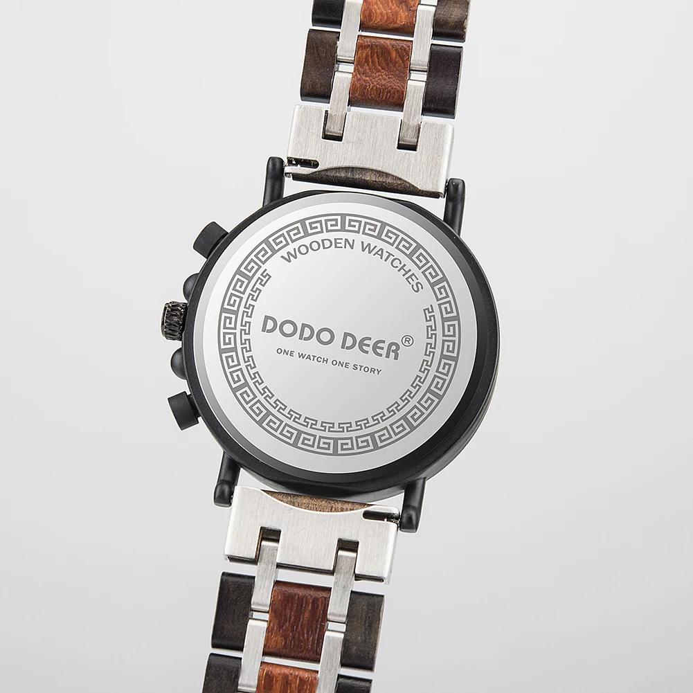 Мужские часы с деревянной гравировкой DODO DEER деревянные индивидуальным логотипом для папы и