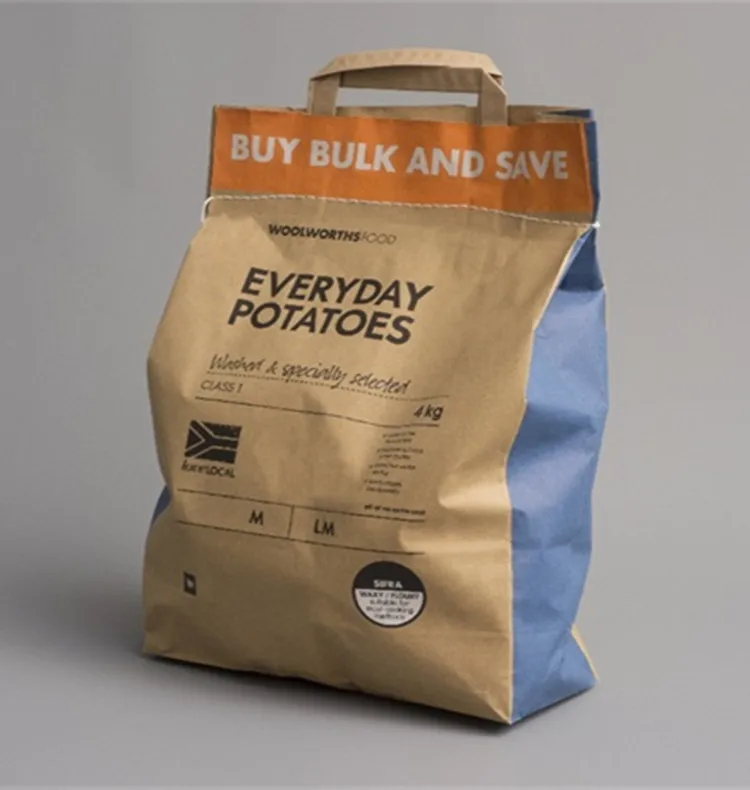 4kg 8.8lbs charcoal bags BBQ Briquettes white brown kraft paper PP PE woven inside compound bag for charcoal paper bags