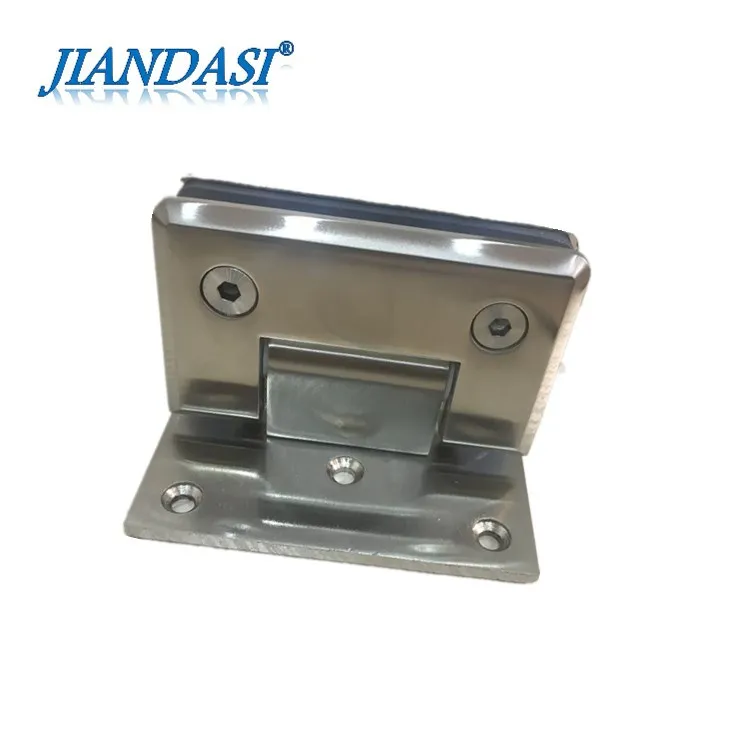 90 degree stainless steel glass to wall both sides bathroom shower hinge for 8-12mm frameless glass door