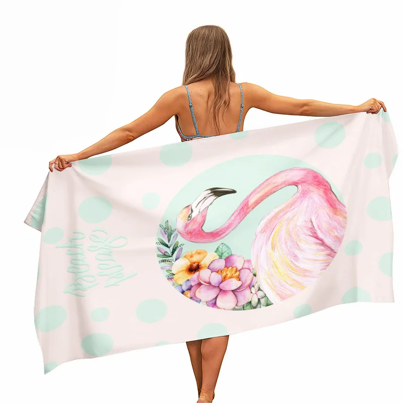 2024 Wholesale Fashion Microfiber Quick Dry Digital Printed Beach Towel Custom Logo Comforter Sand Beach Towel