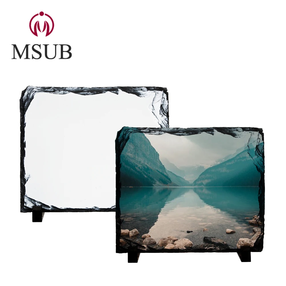 
2020 stone custom design Sublimation Photo Slate Rock Plaque decoration 