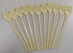 customized corn starch bio based long handle coffee tea spoon for lemon tea