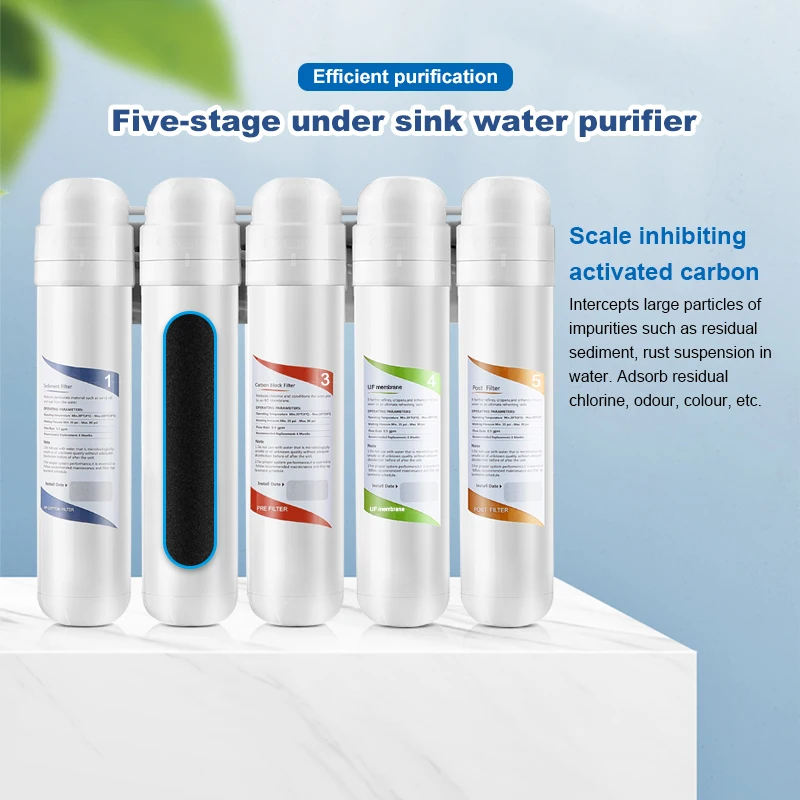 k5-5 Stage large flow 800GPD  House Under Sink Water Filter system UF system  Retained minerals