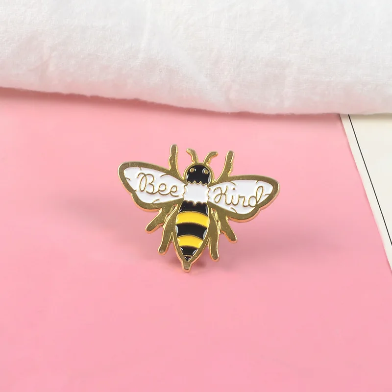 Bee Kind Save The Bees Inspirational Pins Collections Motivational Honey Bee Enamel Pin Quote Lapel Pin Brooches