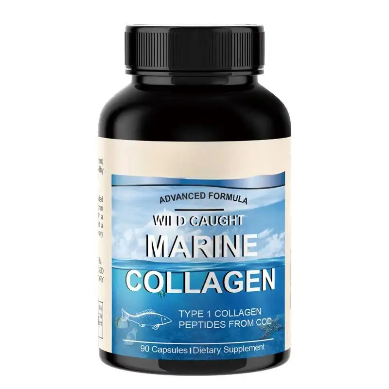 Hot Sale Skin Whitening Brightening Advanced Complex Superfood Vitamin Boosted Wild Caught Marine Collagen Capsules
