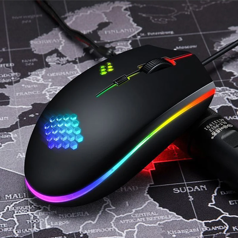 Для II M55 проводная USB светящаяся игровая мышь деловой Универсальный RGB отверстие аксессуар для