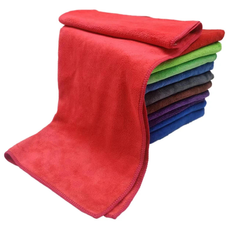 400Gsm Weft Knitting Car Detailing Microfiber Towels 80% Polyester 20% Polyamide Microfiber Brushed Car Drying Towel