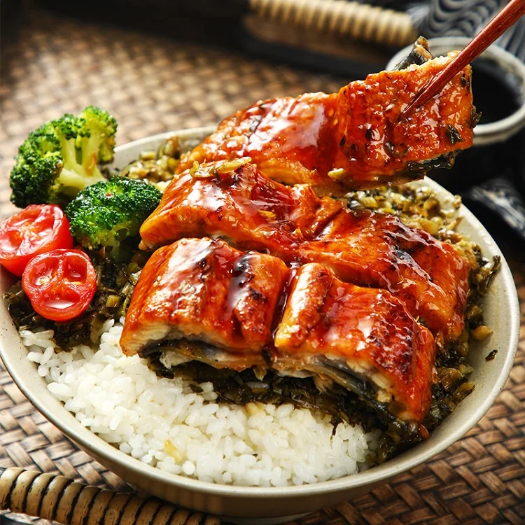 High Quality Frozen Roasted Eel Unagi Kabayaki Roasted Fillet Cut Sause 5-7%