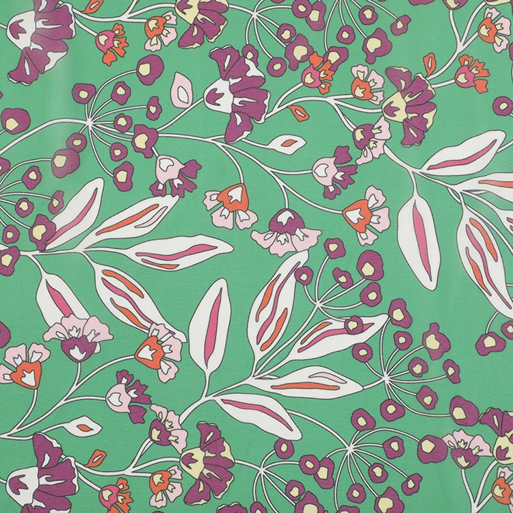 High quality soft material comfortable floral woven print china chiffon blouse fabric