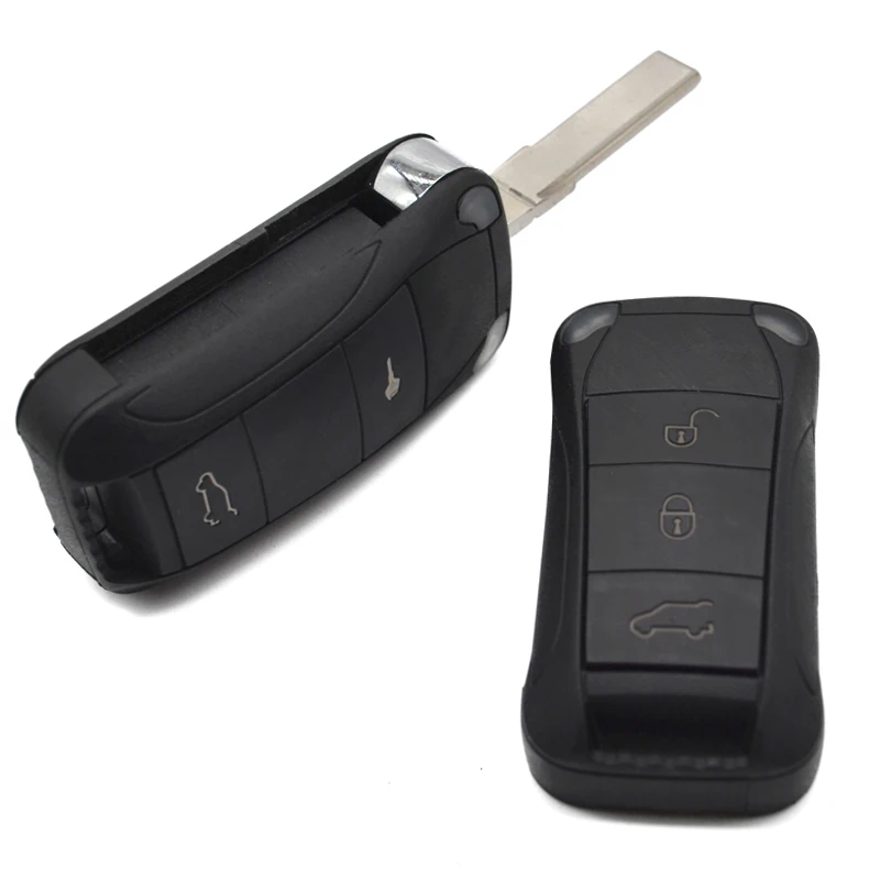 Складной чехол для автомобильного ключа HU66 2/3 кнопки Porsche Cayenne GTS 2005-2008