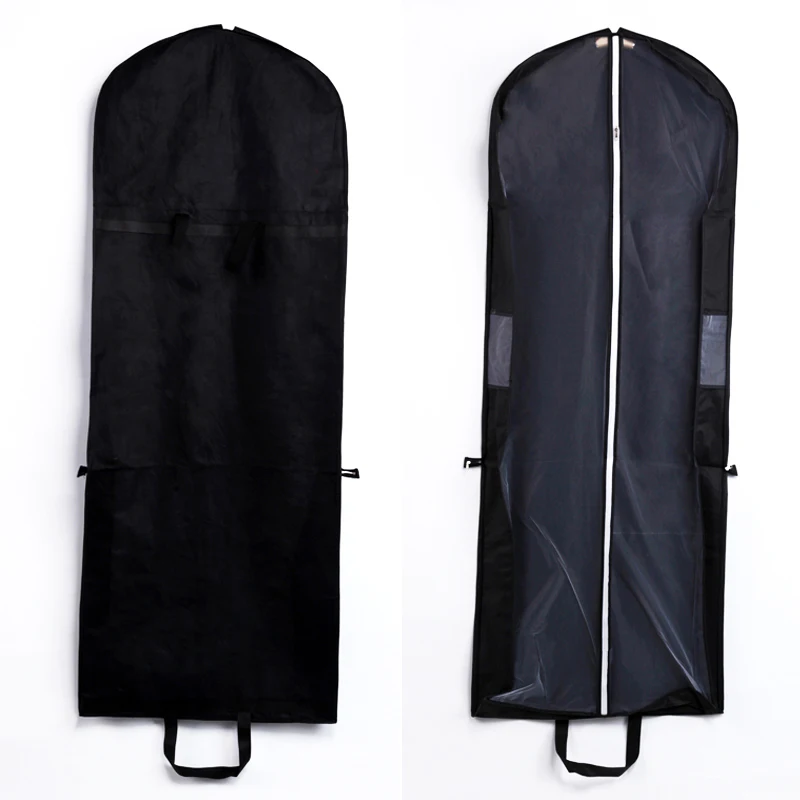 wholesale Custom foldable clear non-woven garment bag clear front