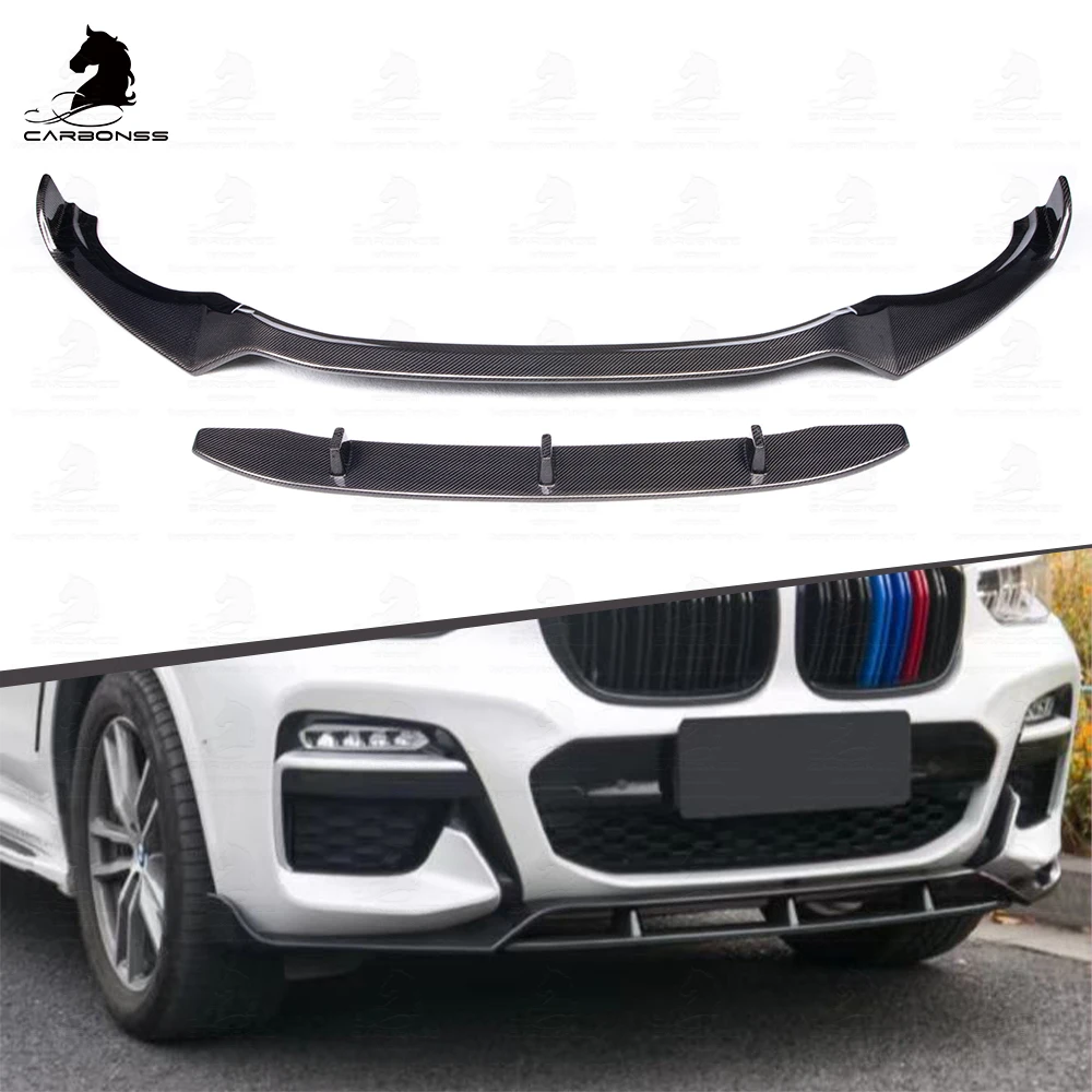 Auto Car Bumper MP Type X3 Carbon Front Lip for BMW X3 M Tech G01 X4 G02 Front Splitter 2018-2021