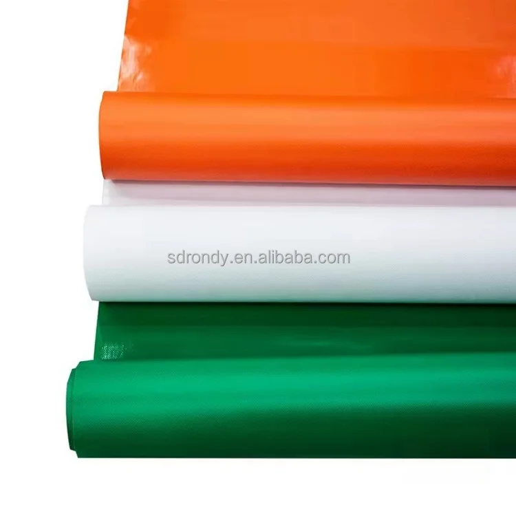 waterproof 500d 0.5mm thickness pvc vinyl laminated plastic poly tarpaulin roll material fabric for cover tent