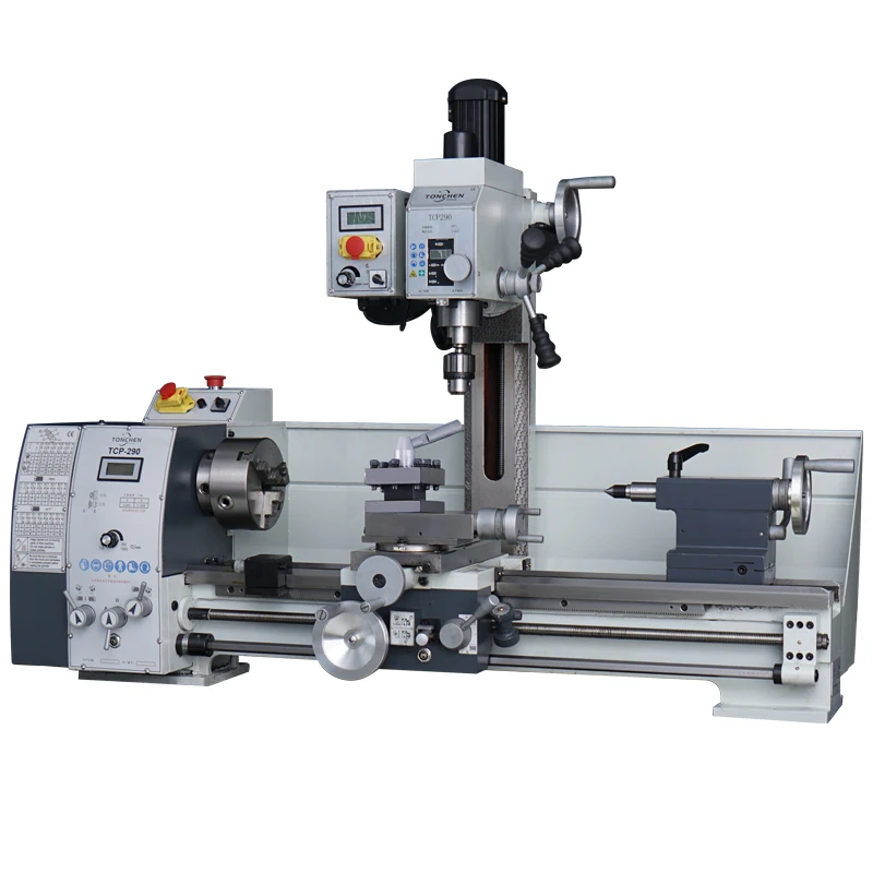 TCP 290 Variable Speed Multi Functional Lathe Machine Drill Milling Combo Lathe Machine For Metal Processing