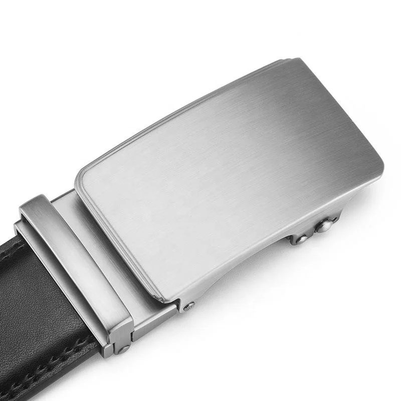 Kulanyane 100% Animal Genuine Leather Belt Buckle Black Belt For Man Ble Buckle Automatic Buckle