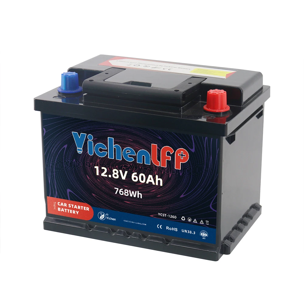 Lithium Stop Start Cranking Car Battery 60ah Wholesale 800CCA More Powerful Lifepo4 12 Volt 3 Option 4000 Cycles,dod80% 12.8V