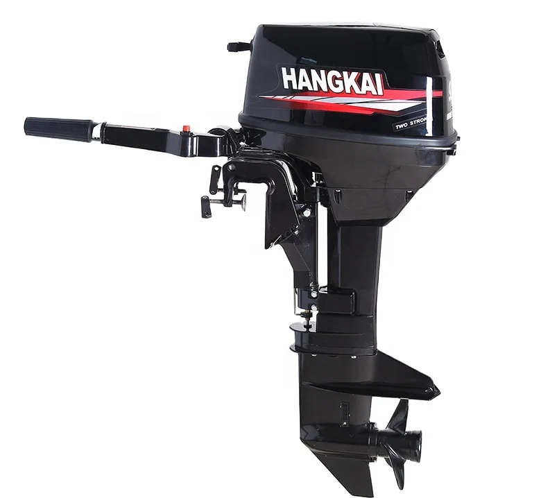 Water Cooled HANGKAI 9.8HP 2 Stroke Gasoline Outboard Motors For Fishing Boat