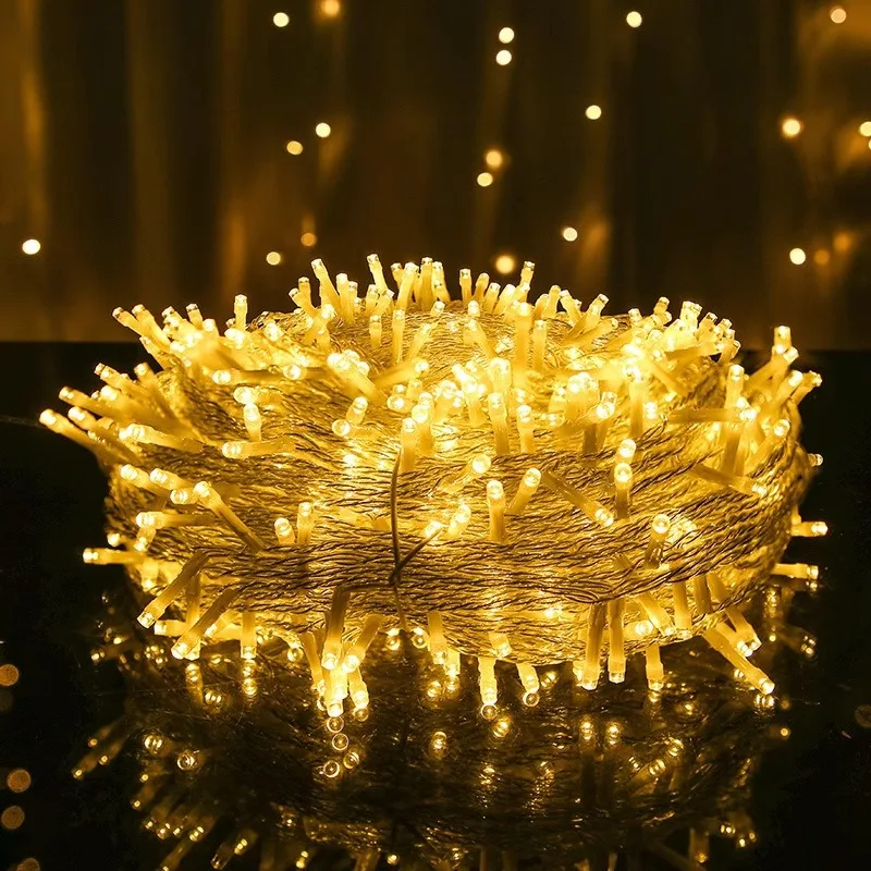 Waterproof Rubber Cable Outdoor Christmas LED String Fairy Lights For Xmas light decorate