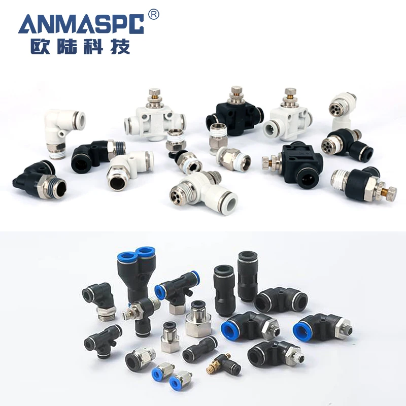 Factory Direct Supply L Form 90 Degree Bucking PC Plastic Pneumatic Air-work Cube Hose Coupling Pipe Reducer Connector Parts