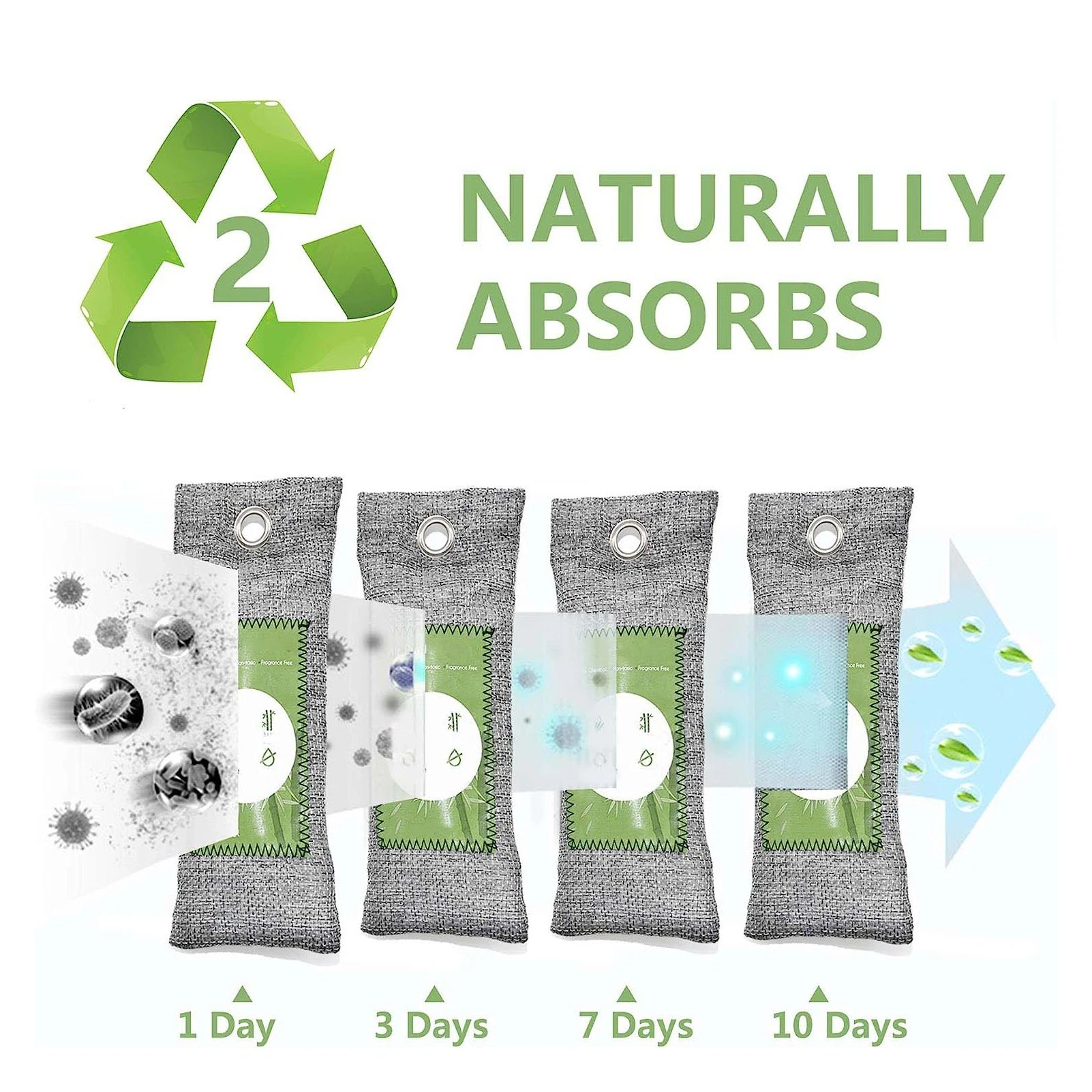 12 Pack Bamboo Charcoal Air Purifying Deodorizer Bag Car Odor Eliminator Moisture Absorber Shoes Deodorant (6x50g 6x150g)