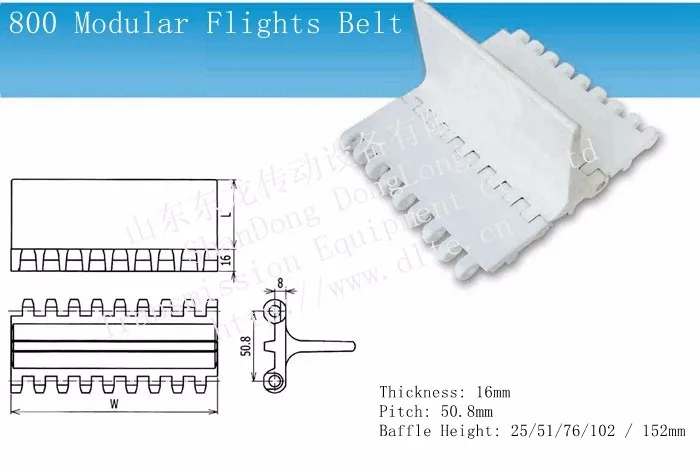 DLTE Plastic modular conveyor  belt for material handling  low price