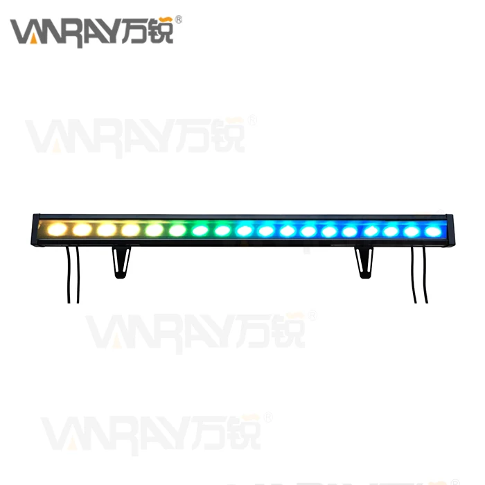  Светодиодная настенная шайба Rgb Dmx512 с управлением из алюминиевого сплава Ip65 36w Открытый 24*3w. RGB 3-в-1 лампочка сценическая 25 градусов 90