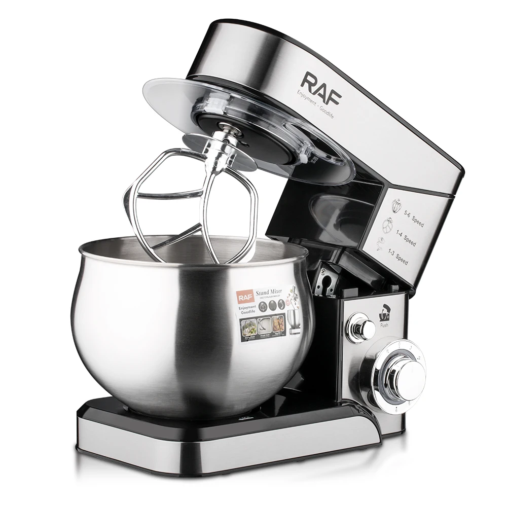 home mixing machine egg beater dough whisk 6.8L household mixer cake kitchen stand mixer