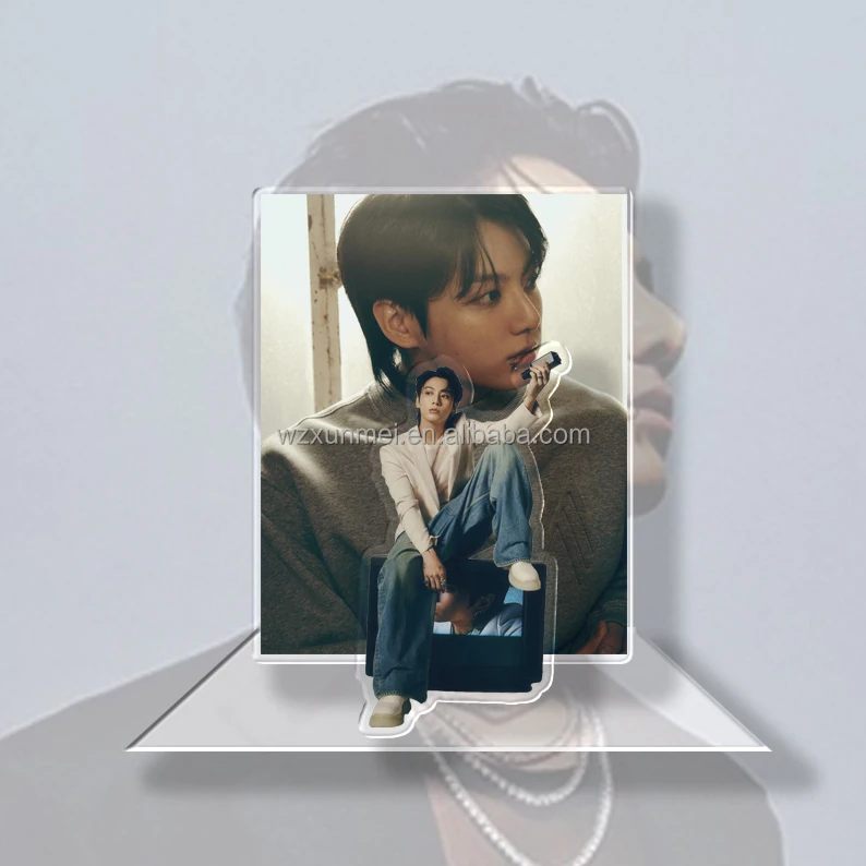 Bangtan Boys Kpop JUNGKOOK Акриловая Двухсторонняя подставка золотая акриловая стойка