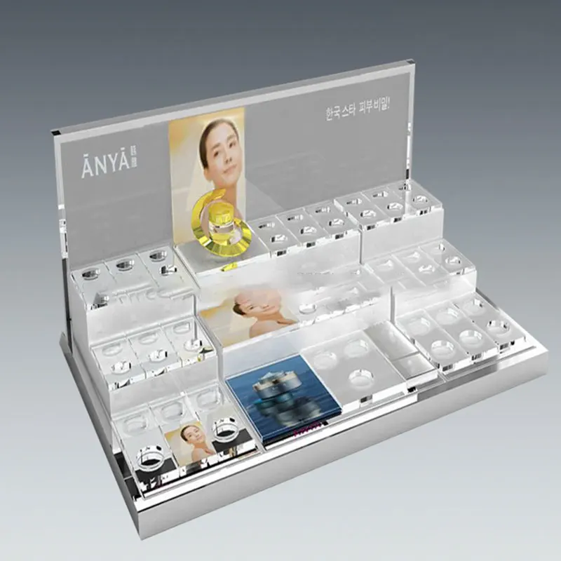 Косметическая выставочная стойка розничная акриловая для косметики