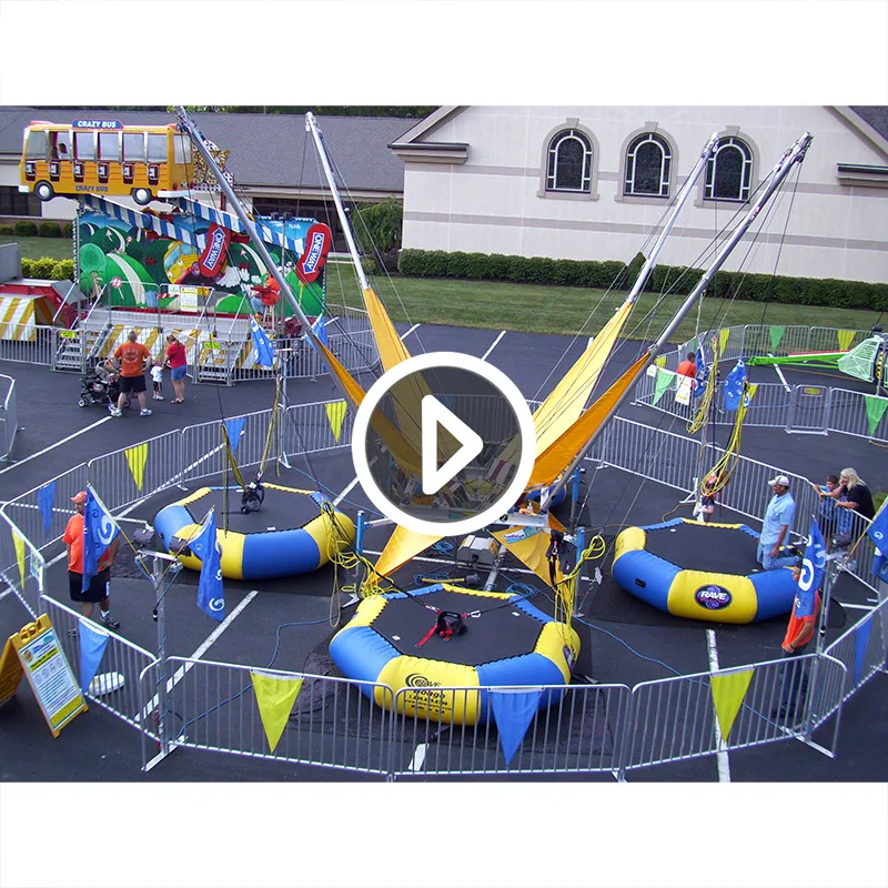 Прямая Продажа с завода 4 в 1 оборудование для прыжков на банджи Детская банджи-батут продажи