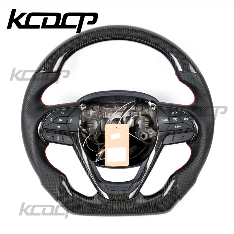 Fit For JEEP Wrangler JL Grand Cherokee SRT LED Carbon Fiber Steering Wheel