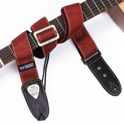 Soldier guitar strap folk guitar accessories Strap electric guitar strap shoulder strap bass slung rock