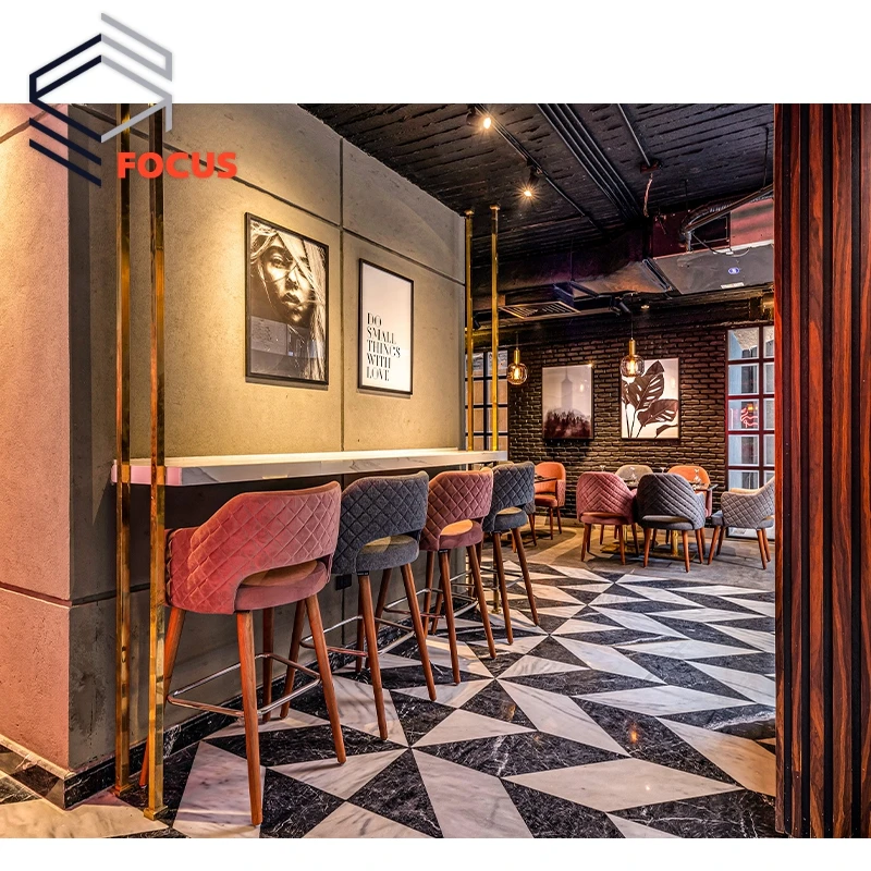 Modern Wood Cafe Coffee Bar Counter Restaurant Counter Cashier Bar Counter Coffee Shop Design