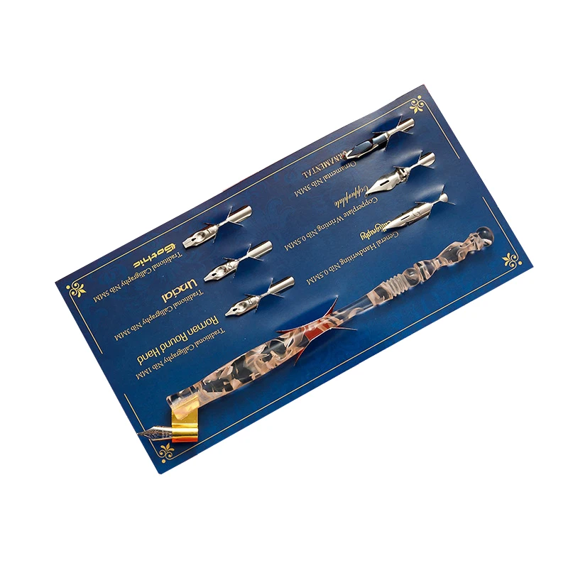 Round bar straight bar Oblique bar painting calligraphy dipping fountain pen stationery stainless steel nib